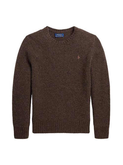 Maglione Bambino verde con toppe sulle maniche POLO RALPH LAUREN | 323918318002